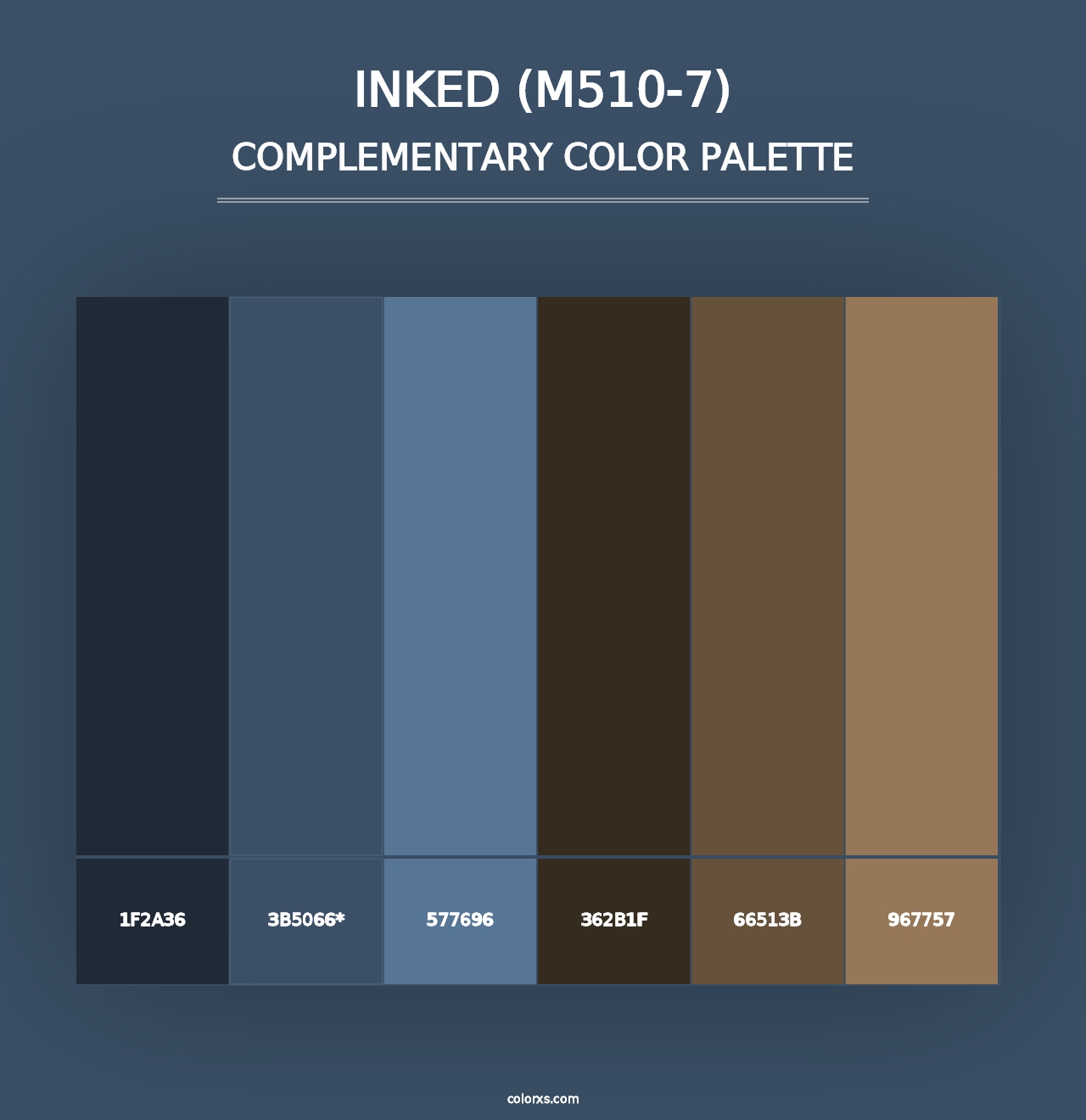 Inked (M510-7) - Complementary Color Palette