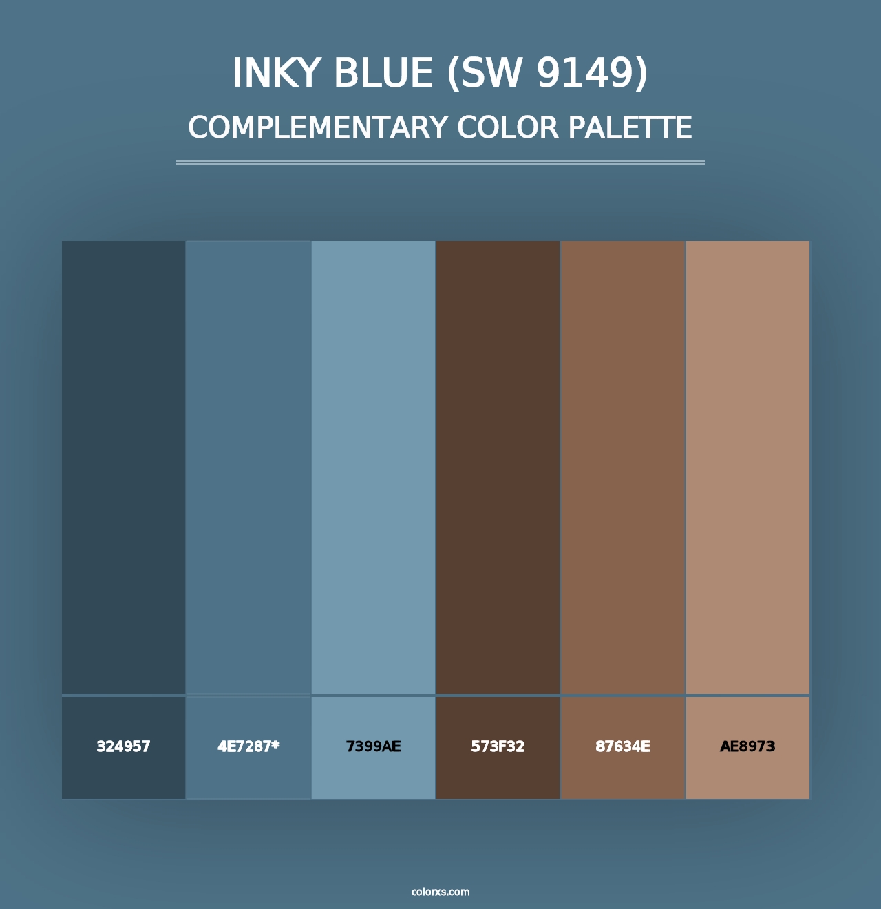 Inky Blue (SW 9149) - Complementary Color Palette