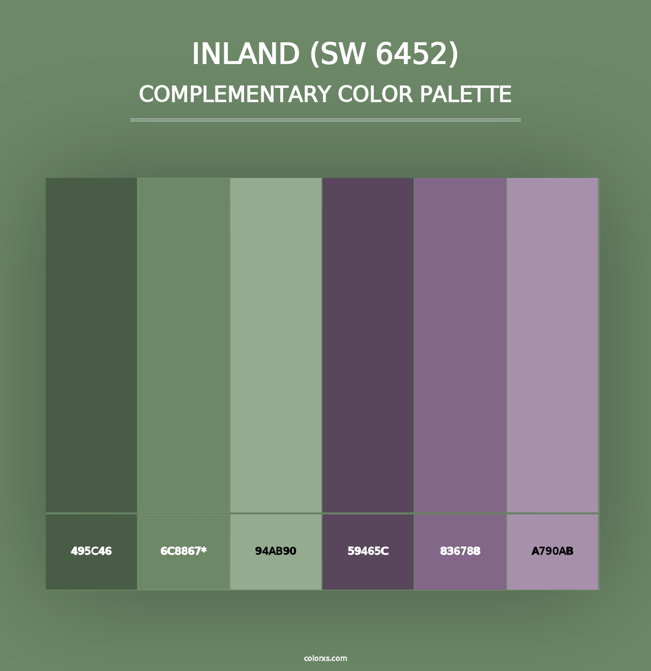 Inland (SW 6452) - Complementary Color Palette