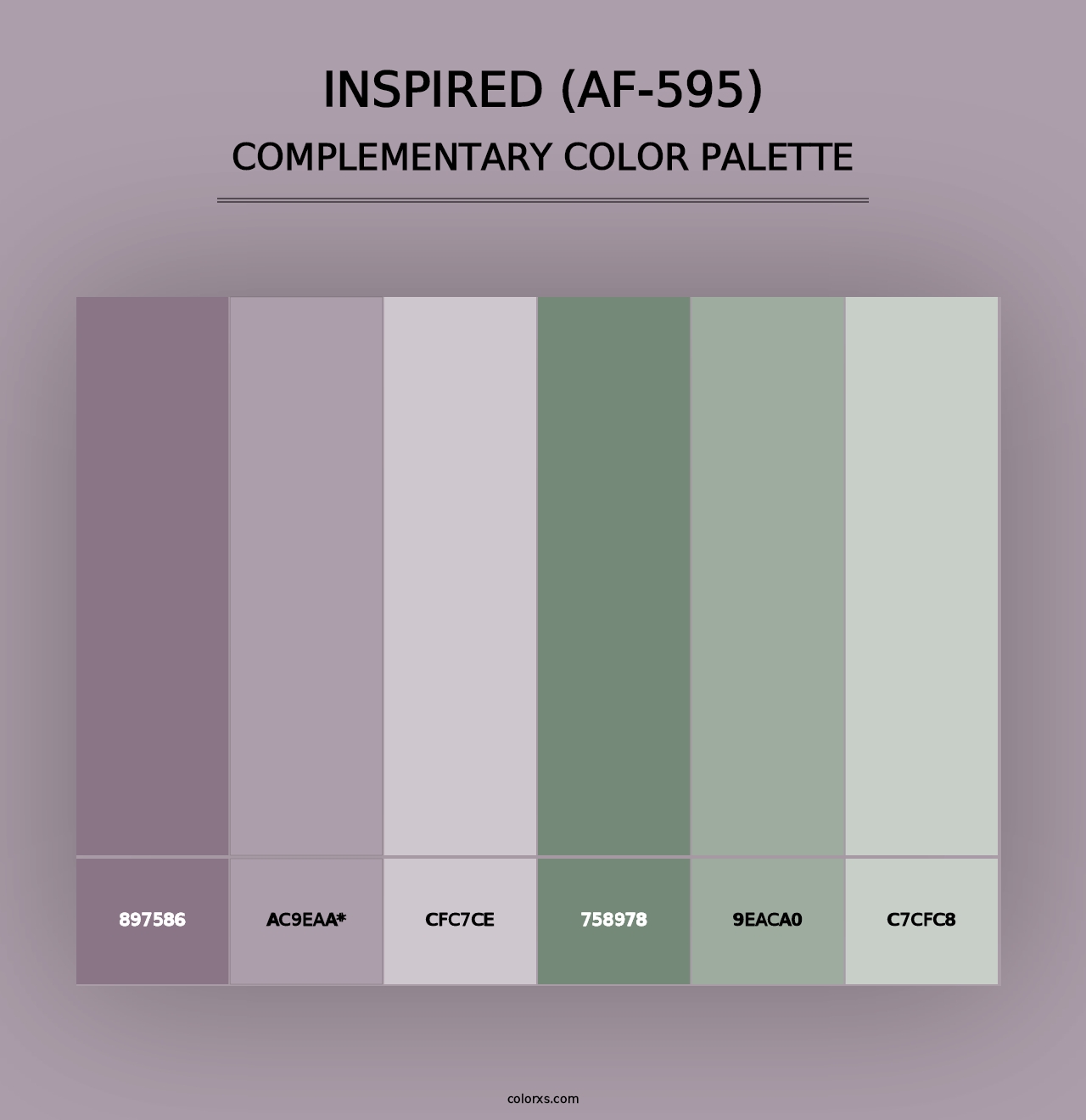 Inspired (AF-595) - Complementary Color Palette