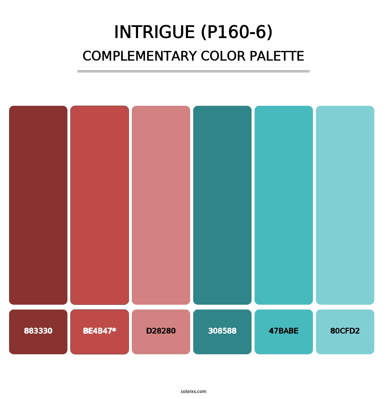 Intrigue (P160-6) - Complementary Color Palette