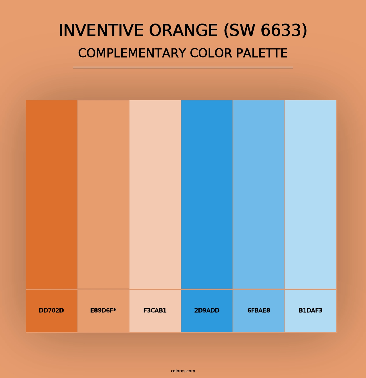 Inventive Orange (SW 6633) - Complementary Color Palette