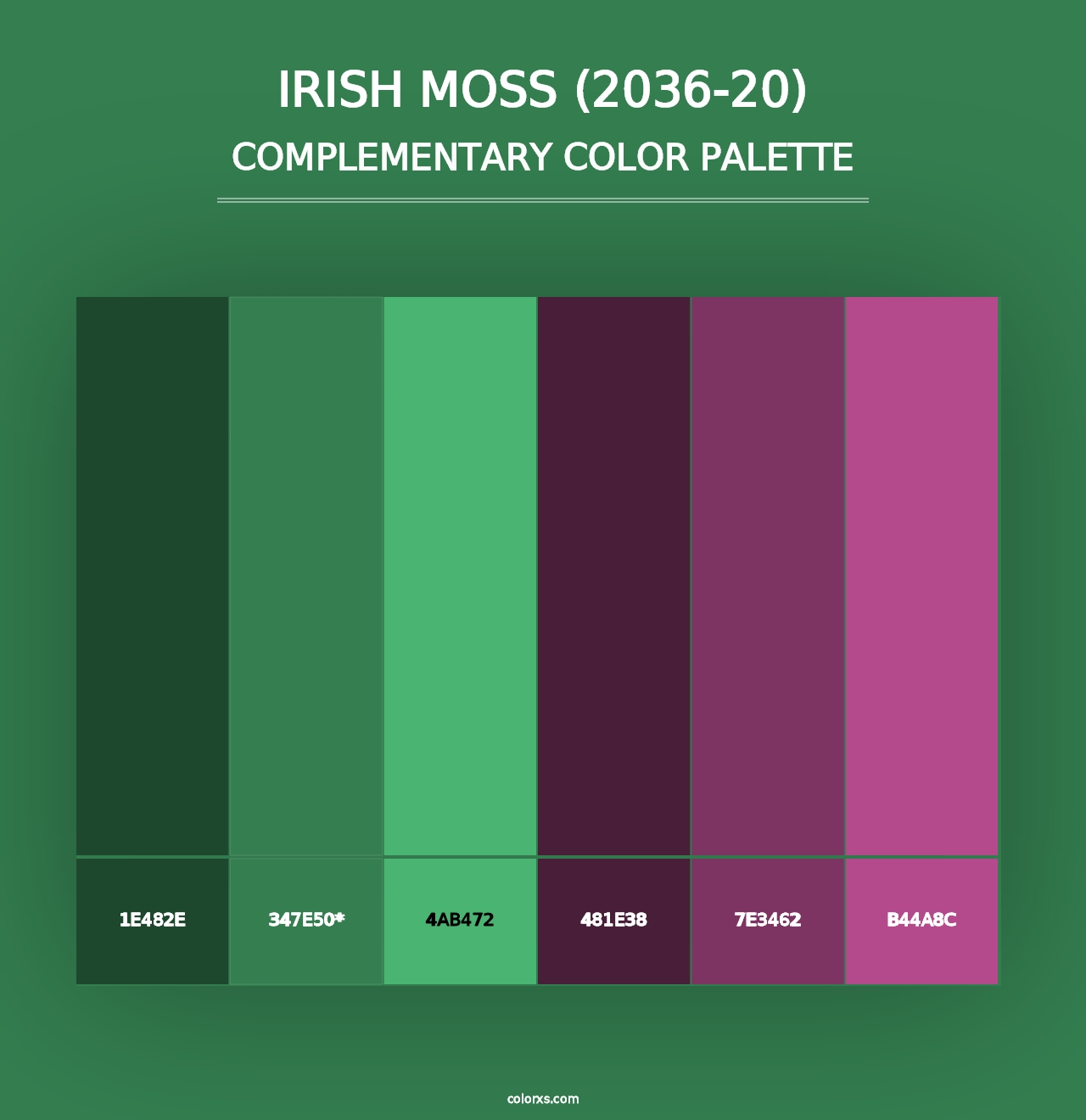 Irish Moss (2036-20) - Complementary Color Palette