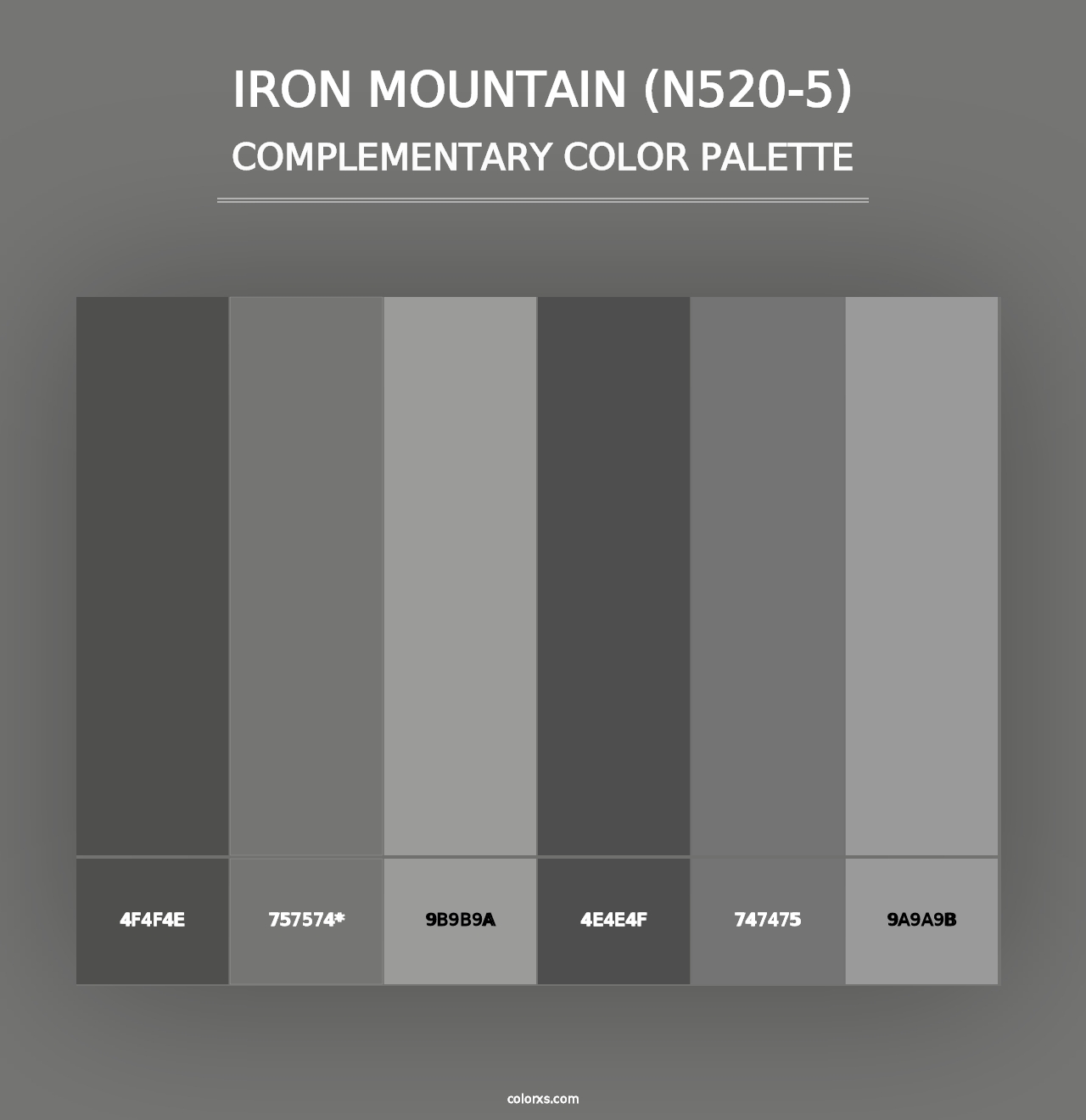 Iron Mountain (N520-5) - Complementary Color Palette