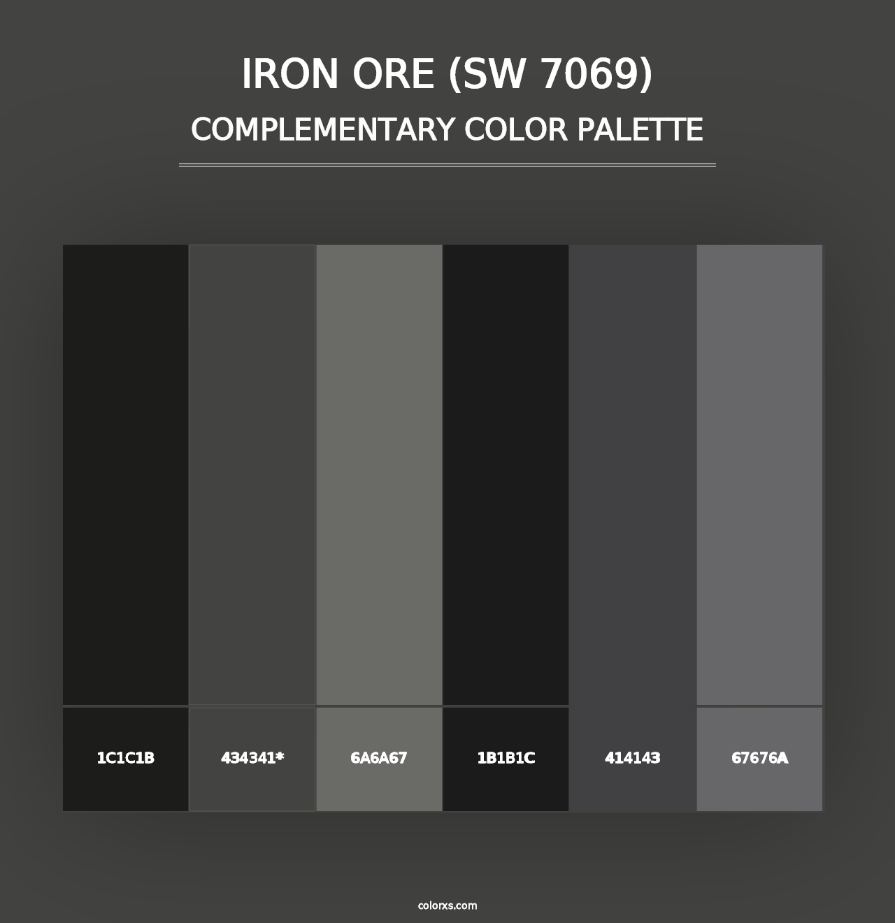 Iron Ore (SW 7069) - Complementary Color Palette