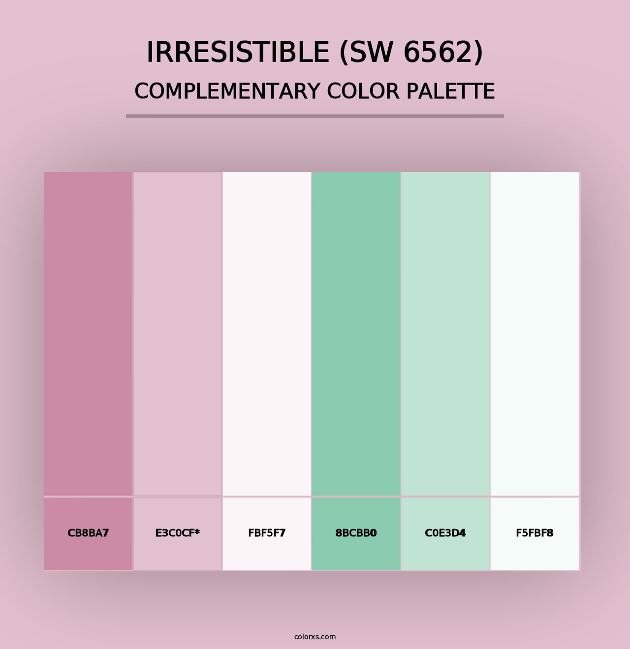 Irresistible (SW 6562) - Complementary Color Palette