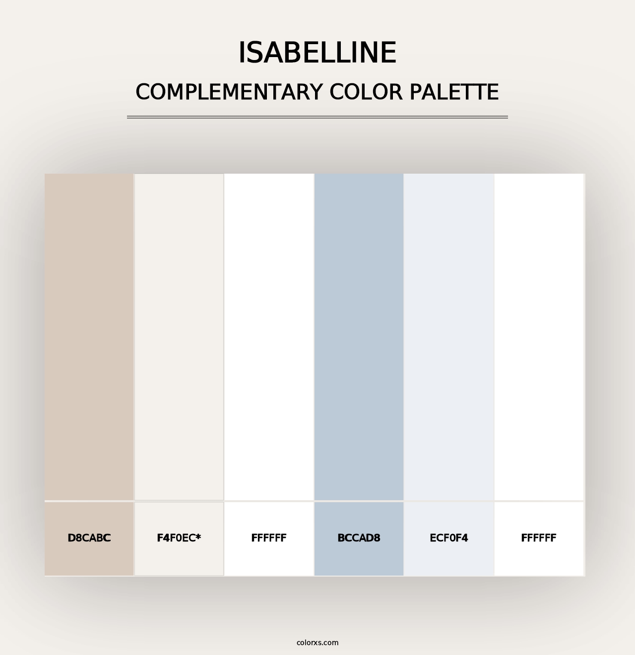 Isabelline - Complementary Color Palette