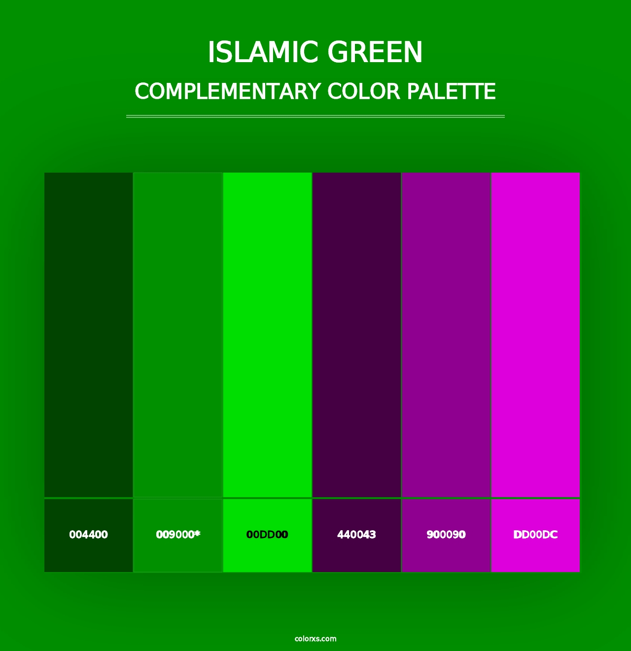 Islamic Green - Complementary Color Palette