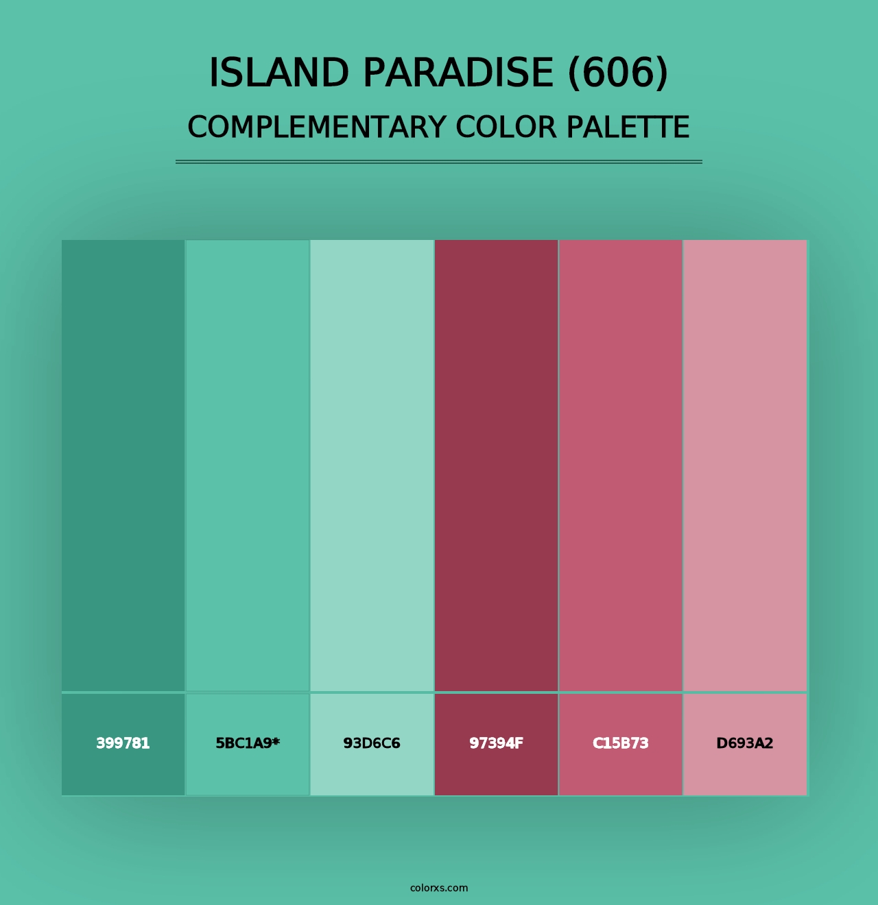 Island Paradise (606) - Complementary Color Palette