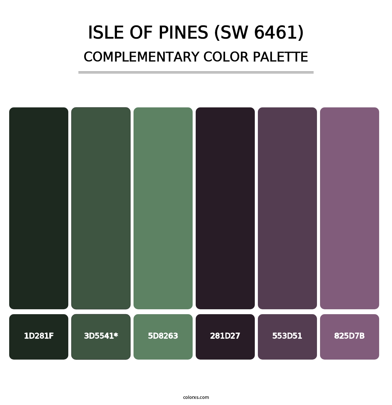 Isle of Pines (SW 6461) - Complementary Color Palette