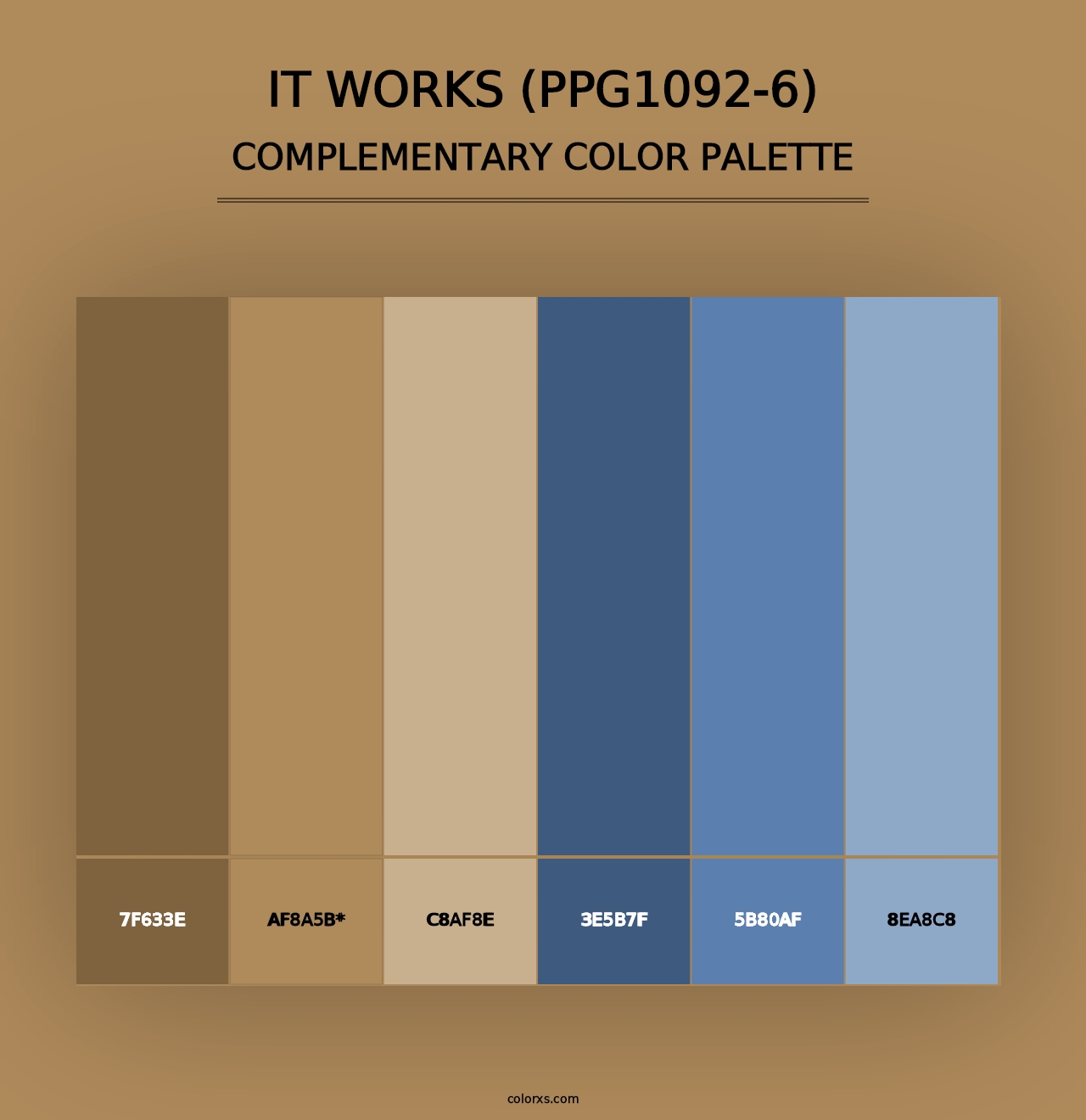 It Works (PPG1092-6) - Complementary Color Palette