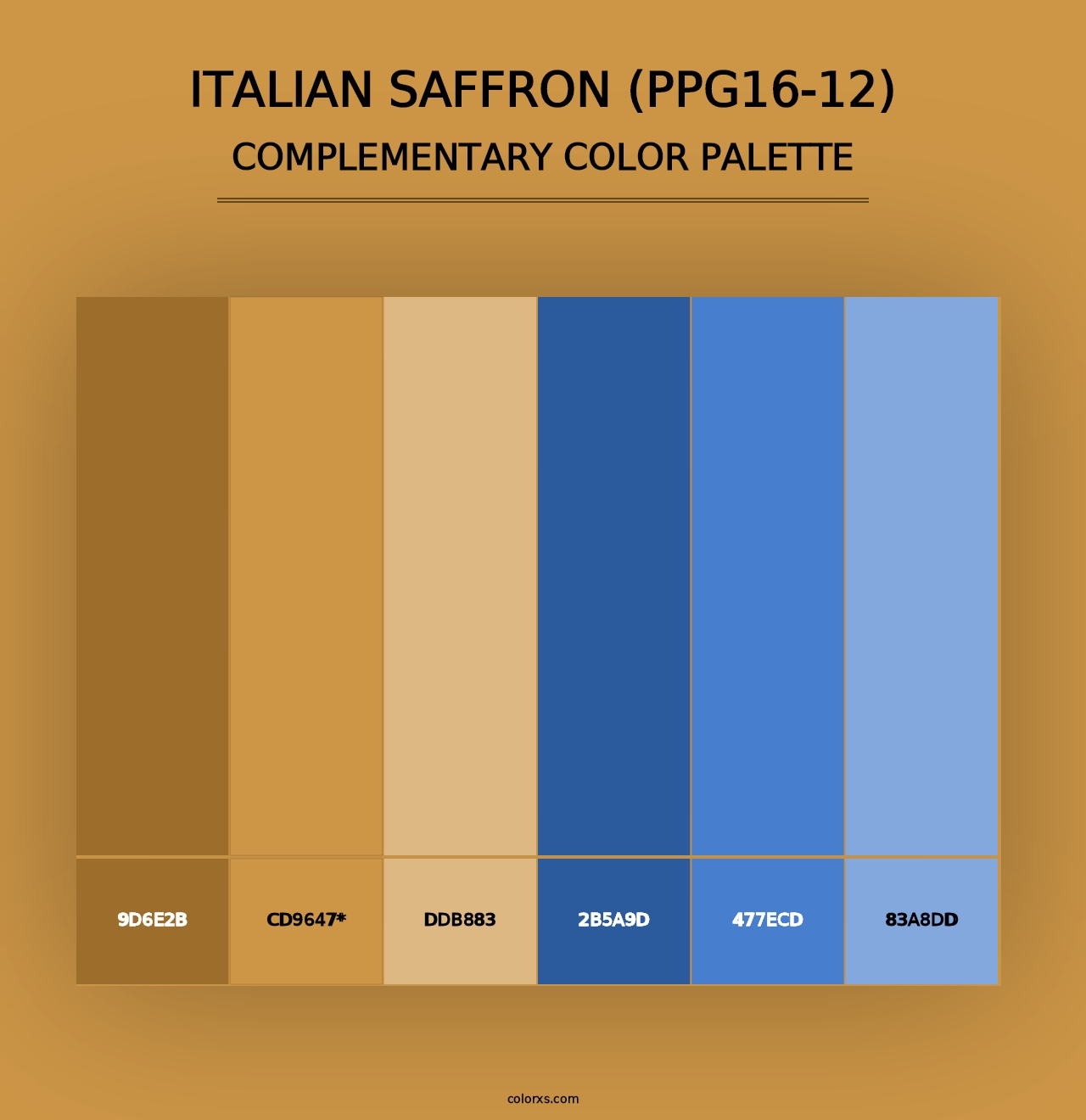 Italian Saffron (PPG16-12) - Complementary Color Palette