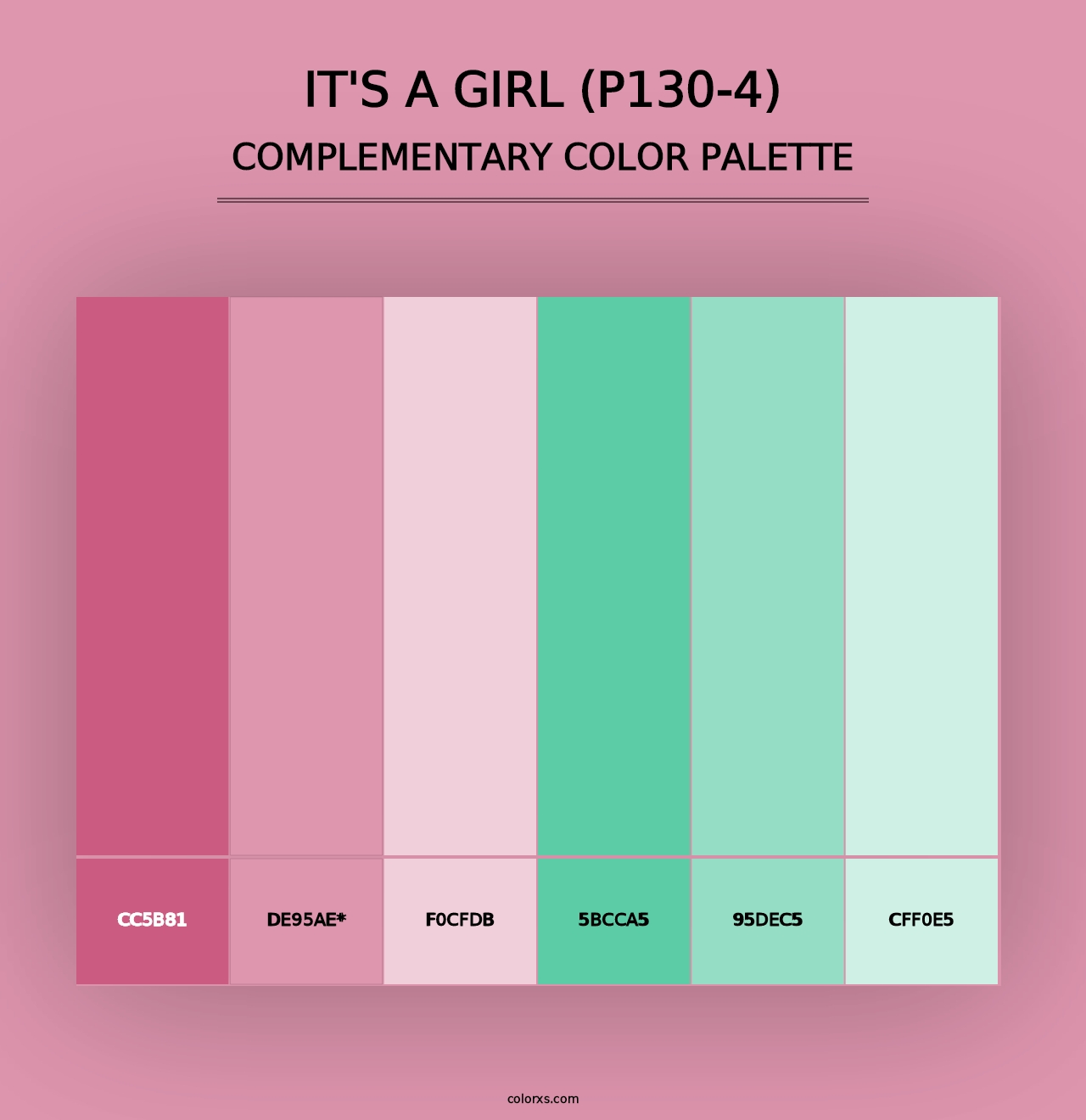 It'S A Girl (P130-4) - Complementary Color Palette