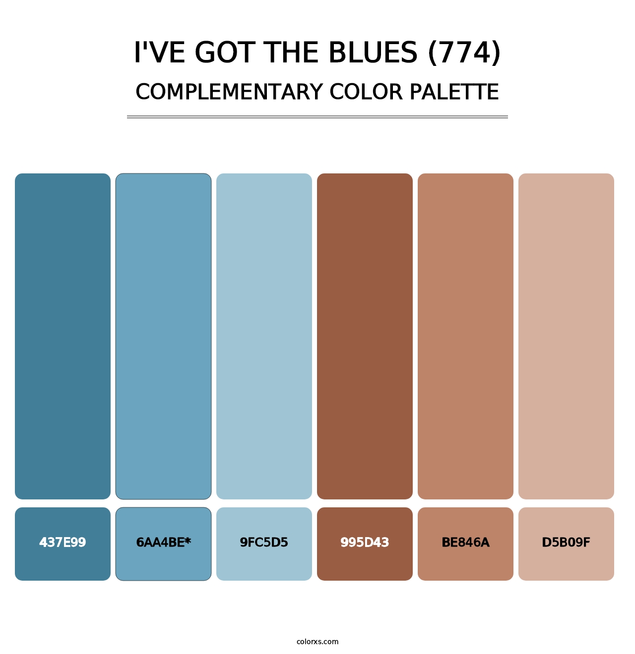 I've Got the Blues (774) - Complementary Color Palette