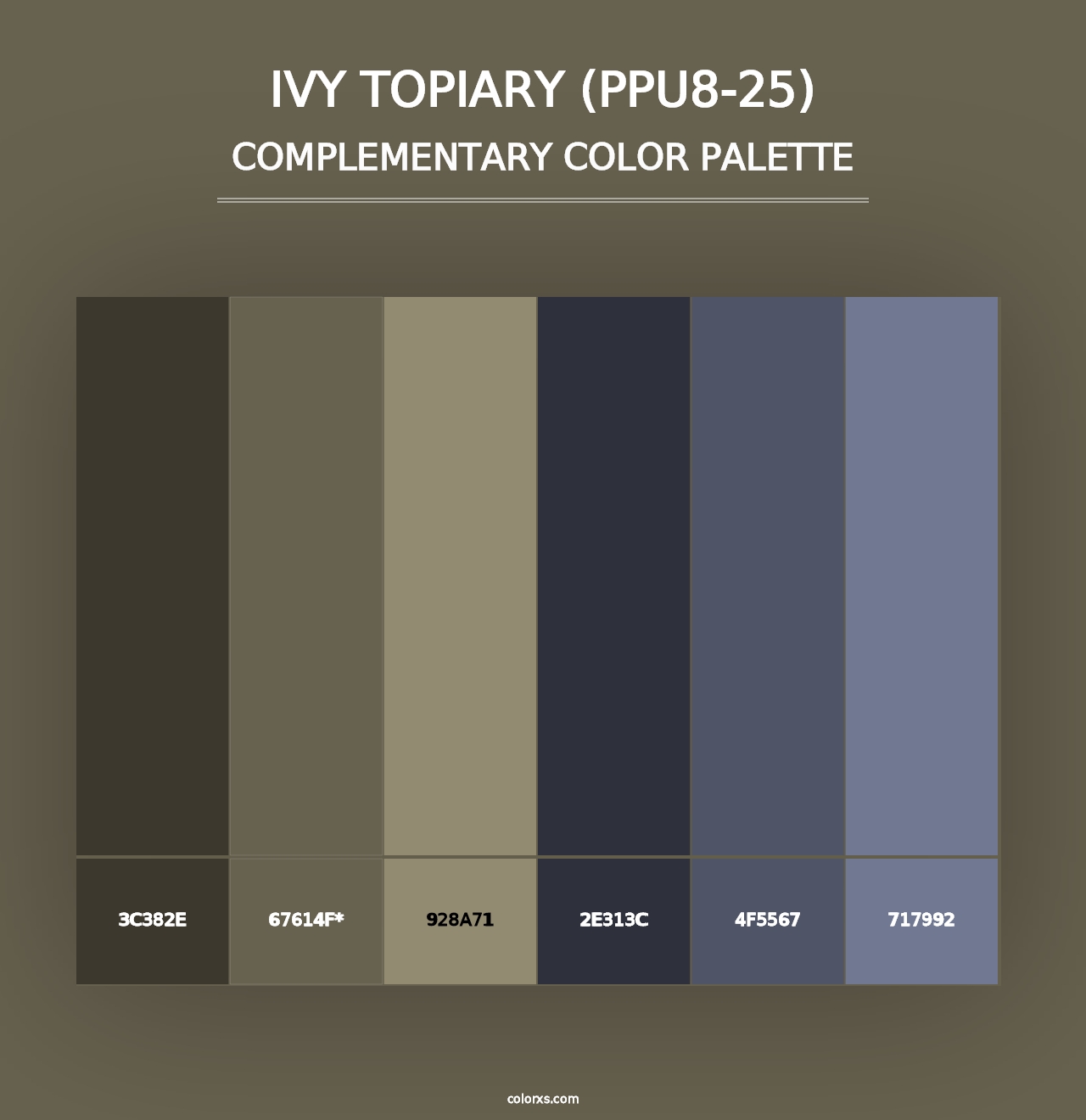 Ivy Topiary (PPU8-25) - Complementary Color Palette