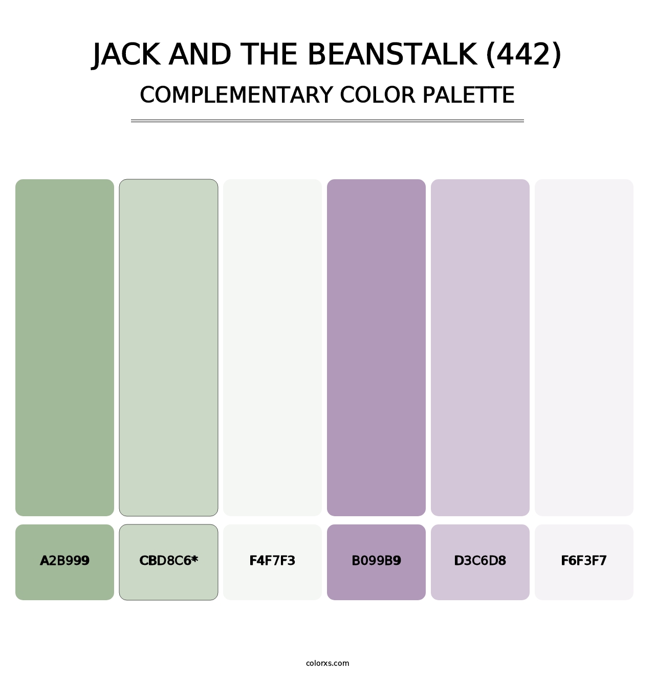 Jack and the Beanstalk (442) - Complementary Color Palette