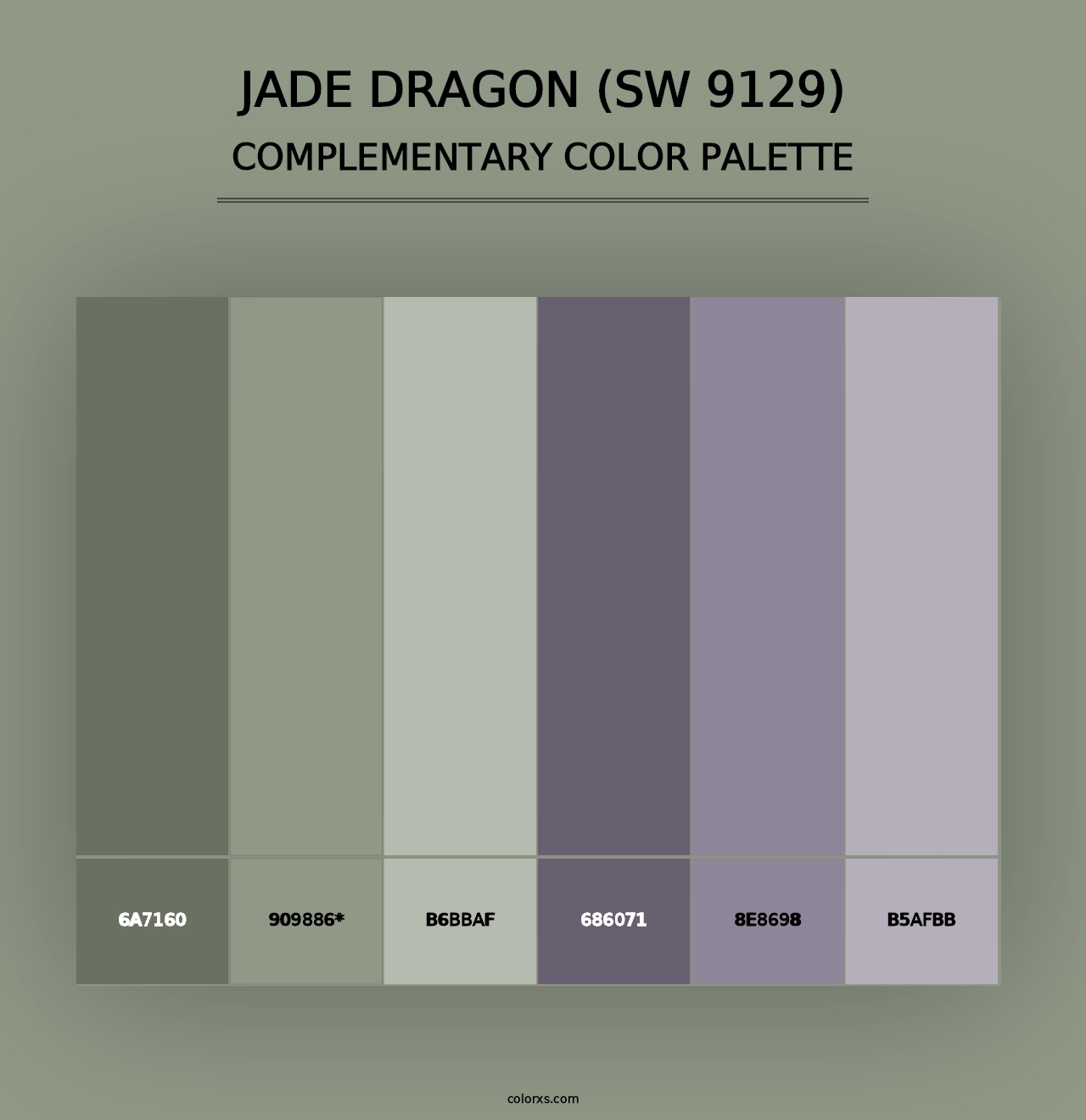 Jade Dragon (SW 9129) - Complementary Color Palette