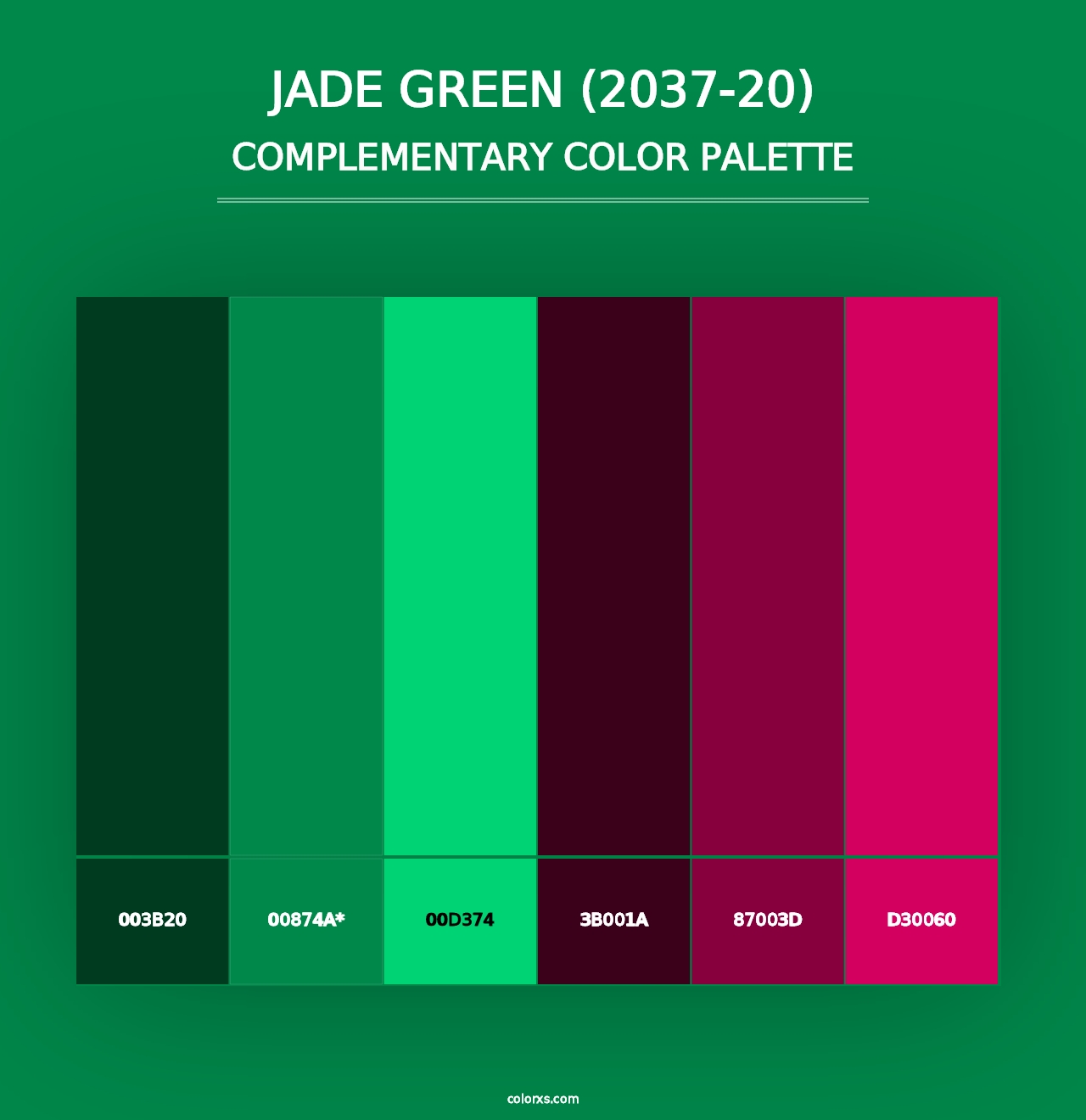 Jade Green (2037-20) - Complementary Color Palette