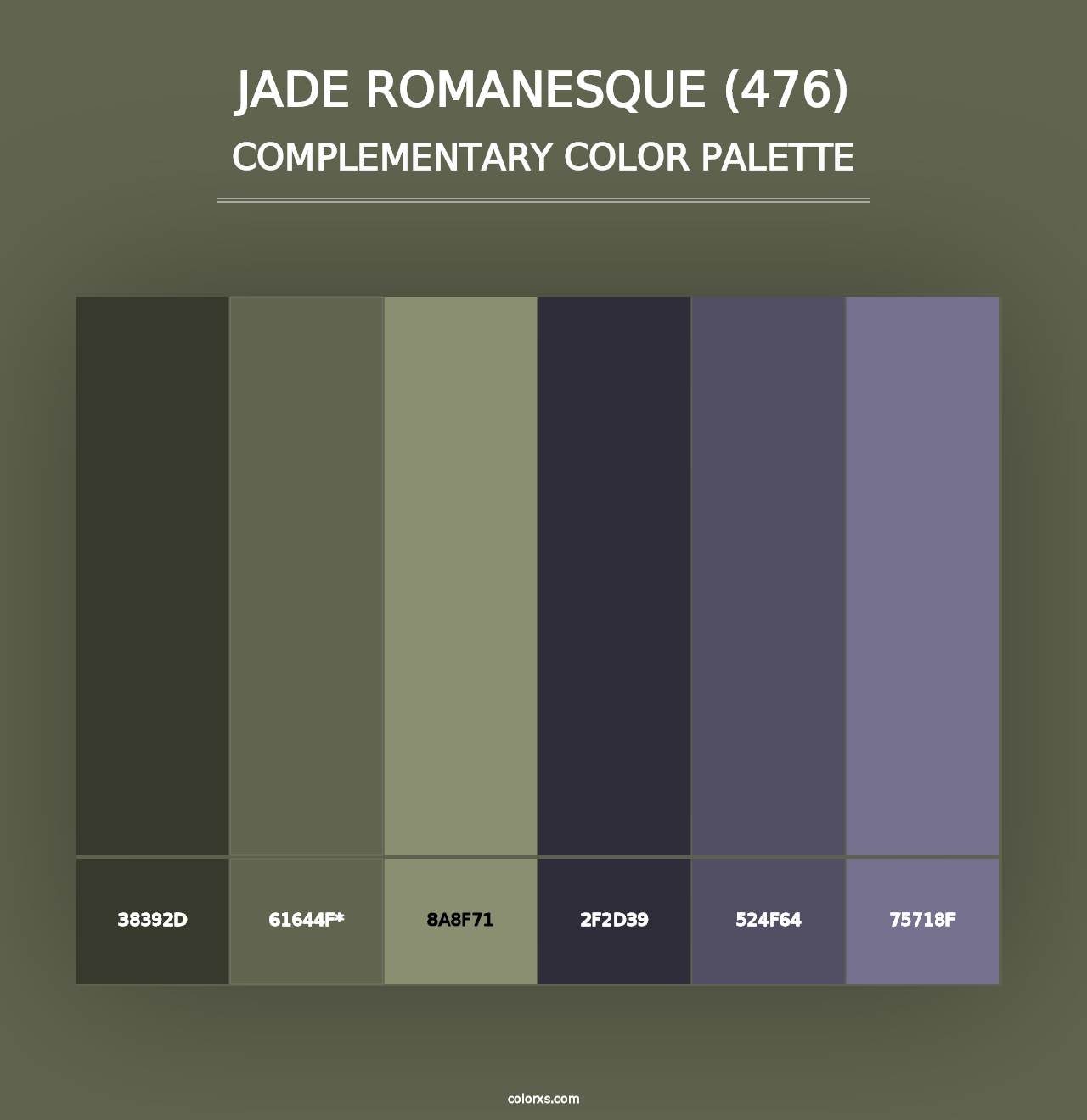 Jade Romanesque (476) - Complementary Color Palette