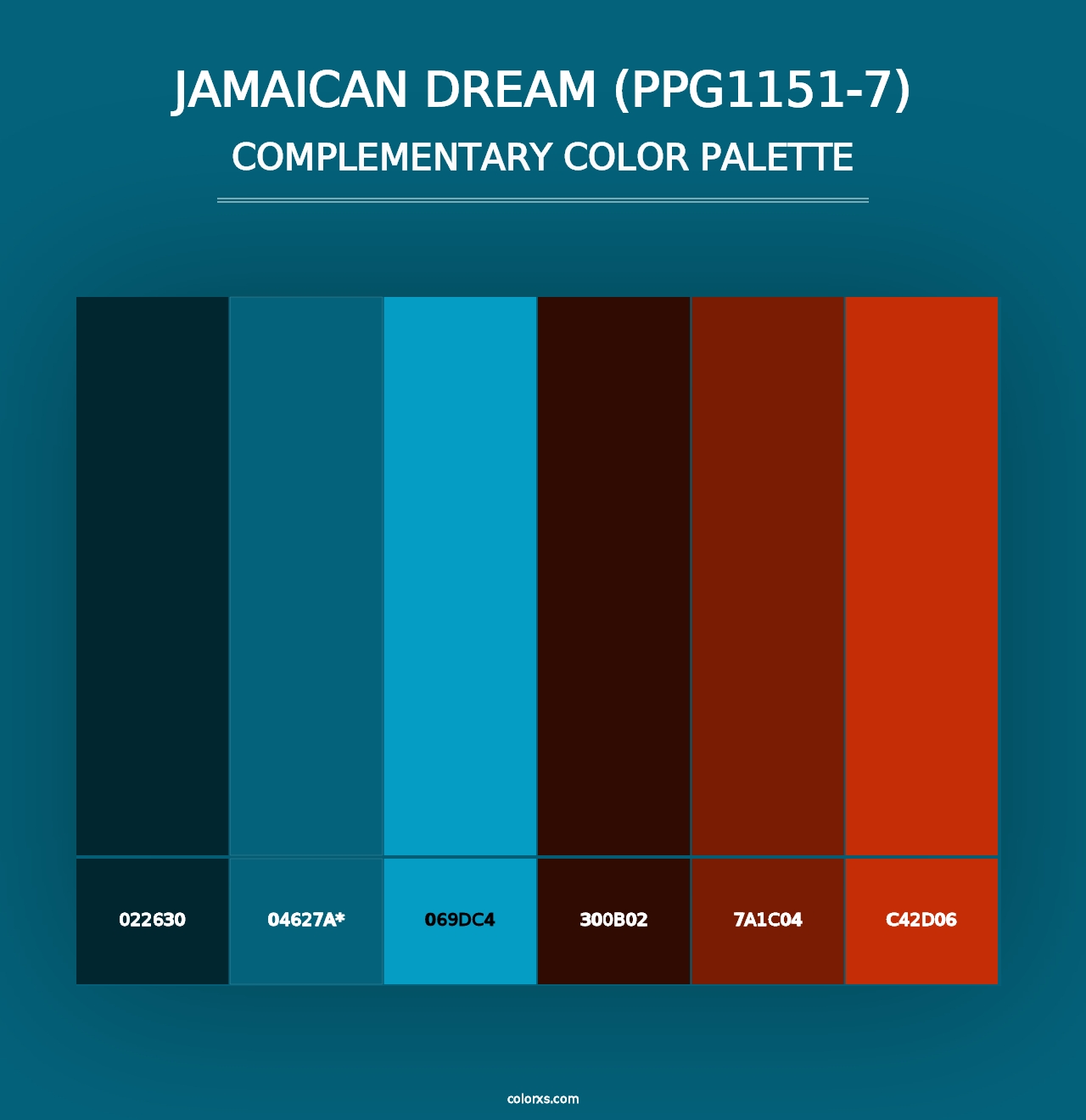 Jamaican Dream (PPG1151-7) - Complementary Color Palette