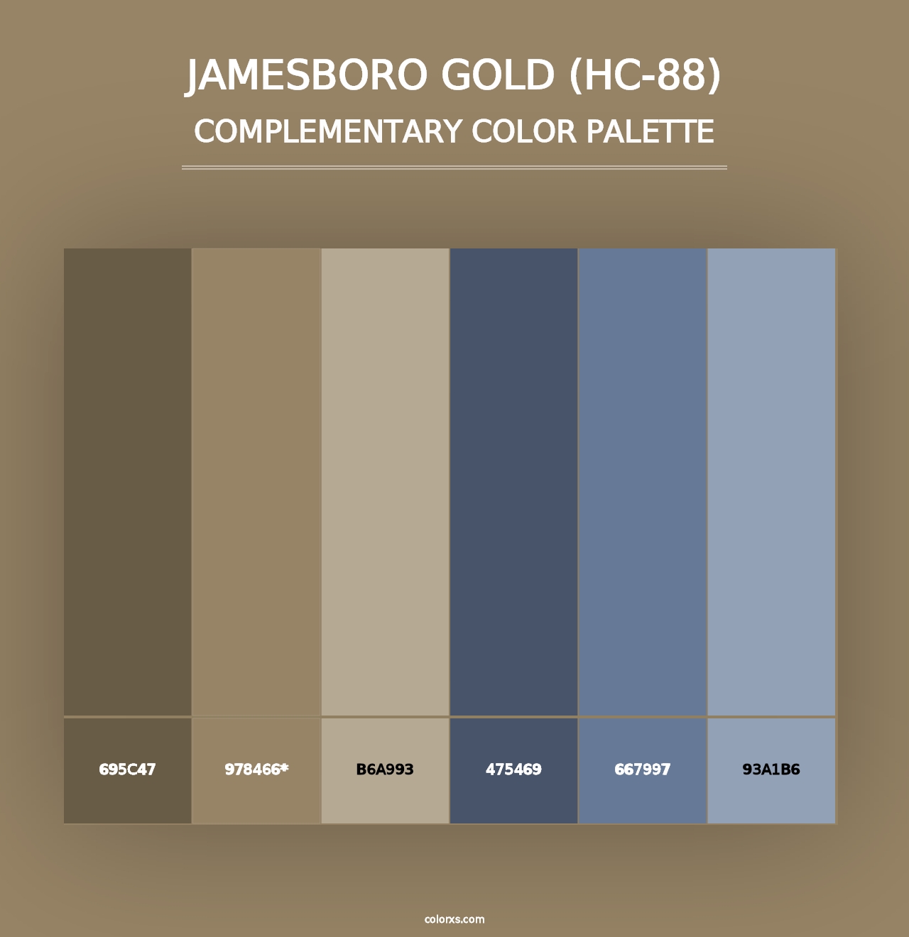 Jamesboro Gold (HC-88) - Complementary Color Palette