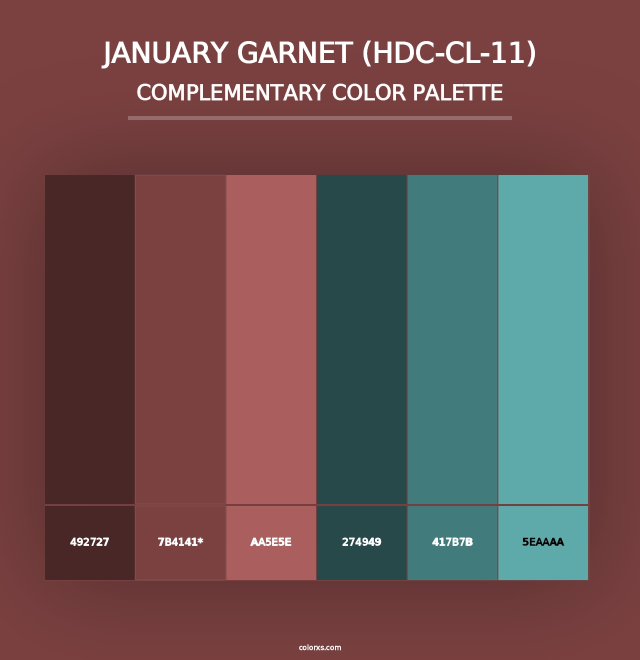 January Garnet (HDC-CL-11) - Complementary Color Palette