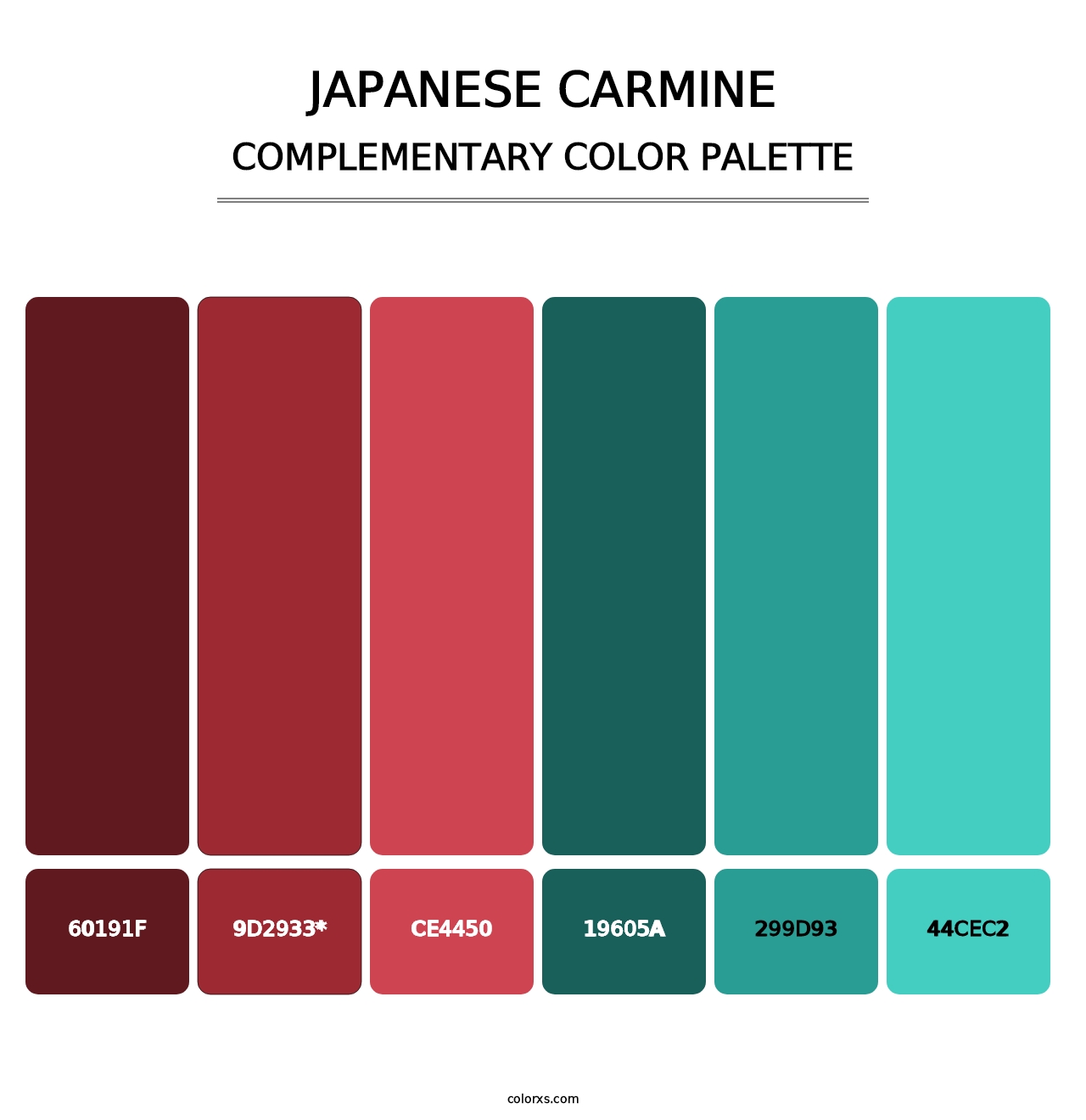 Japanese Carmine - Complementary Color Palette