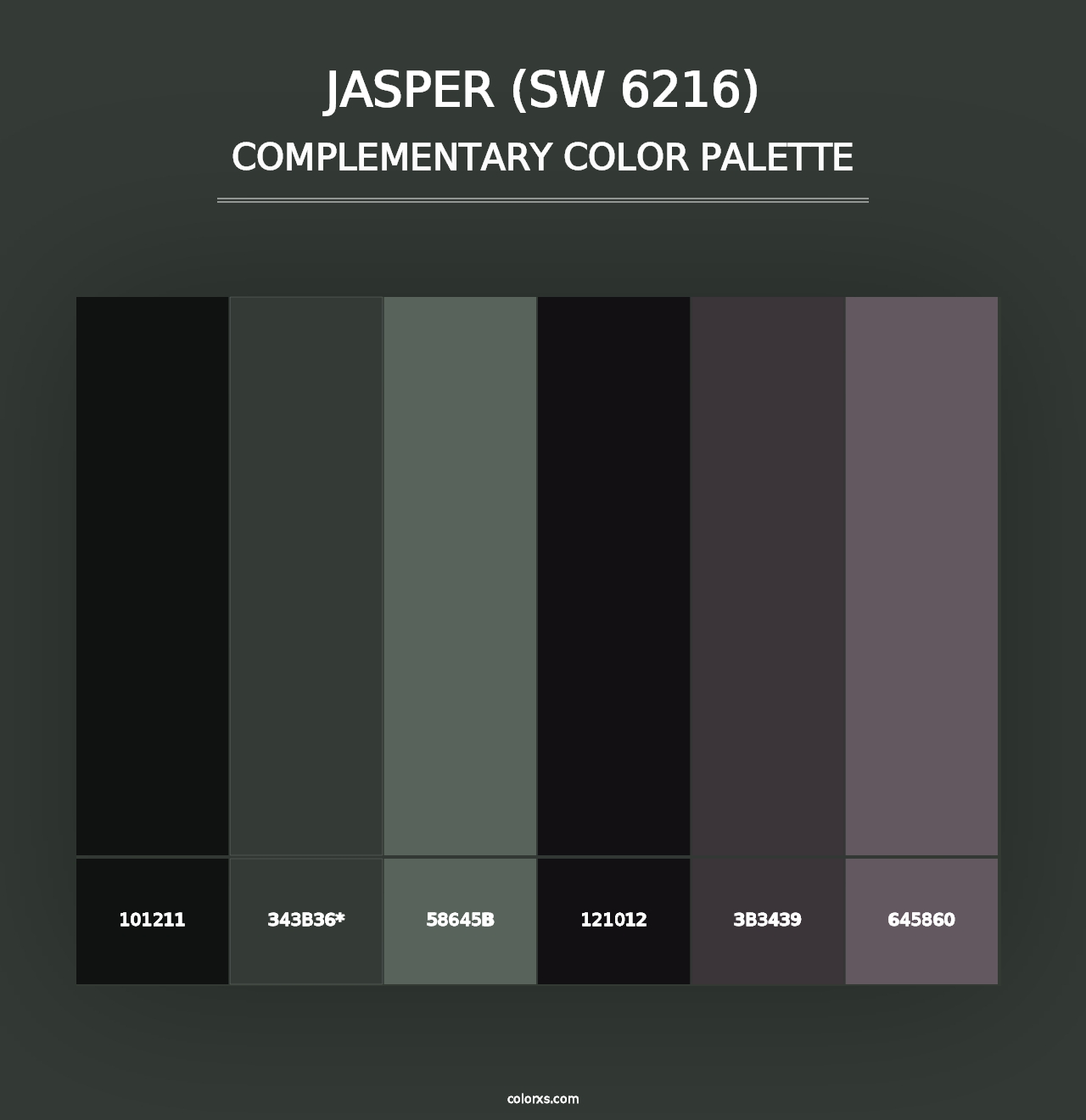 Jasper (SW 6216) - Complementary Color Palette