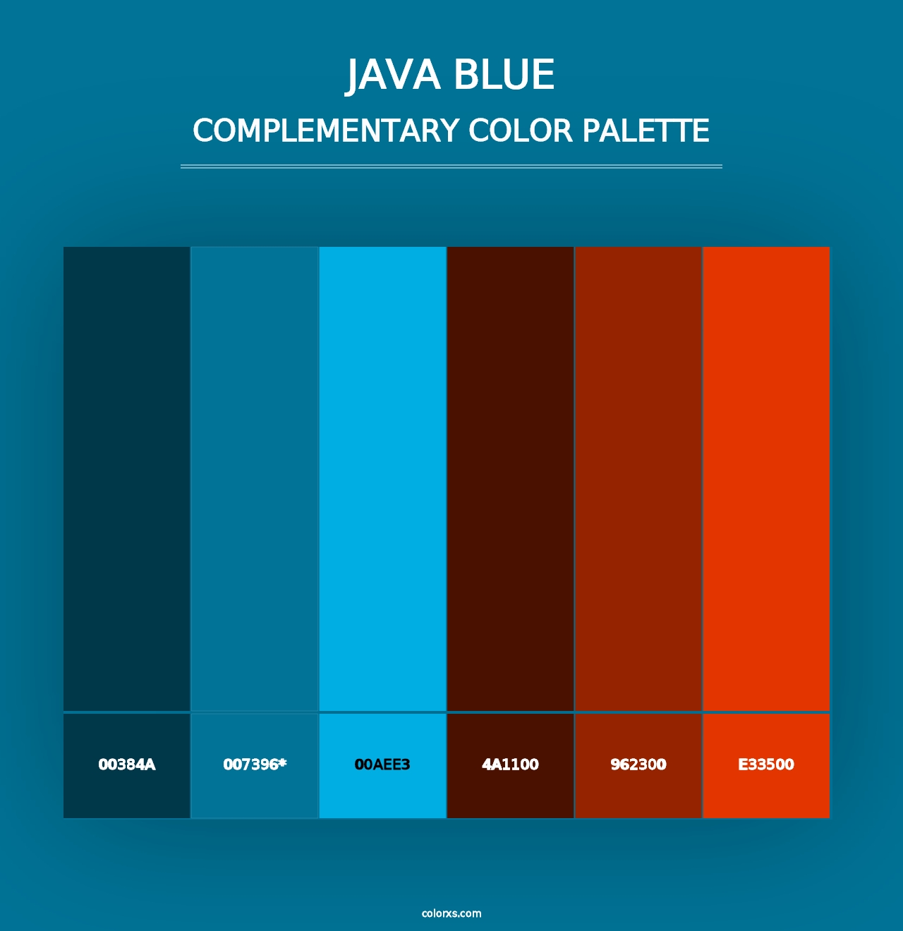 Java Blue - Complementary Color Palette