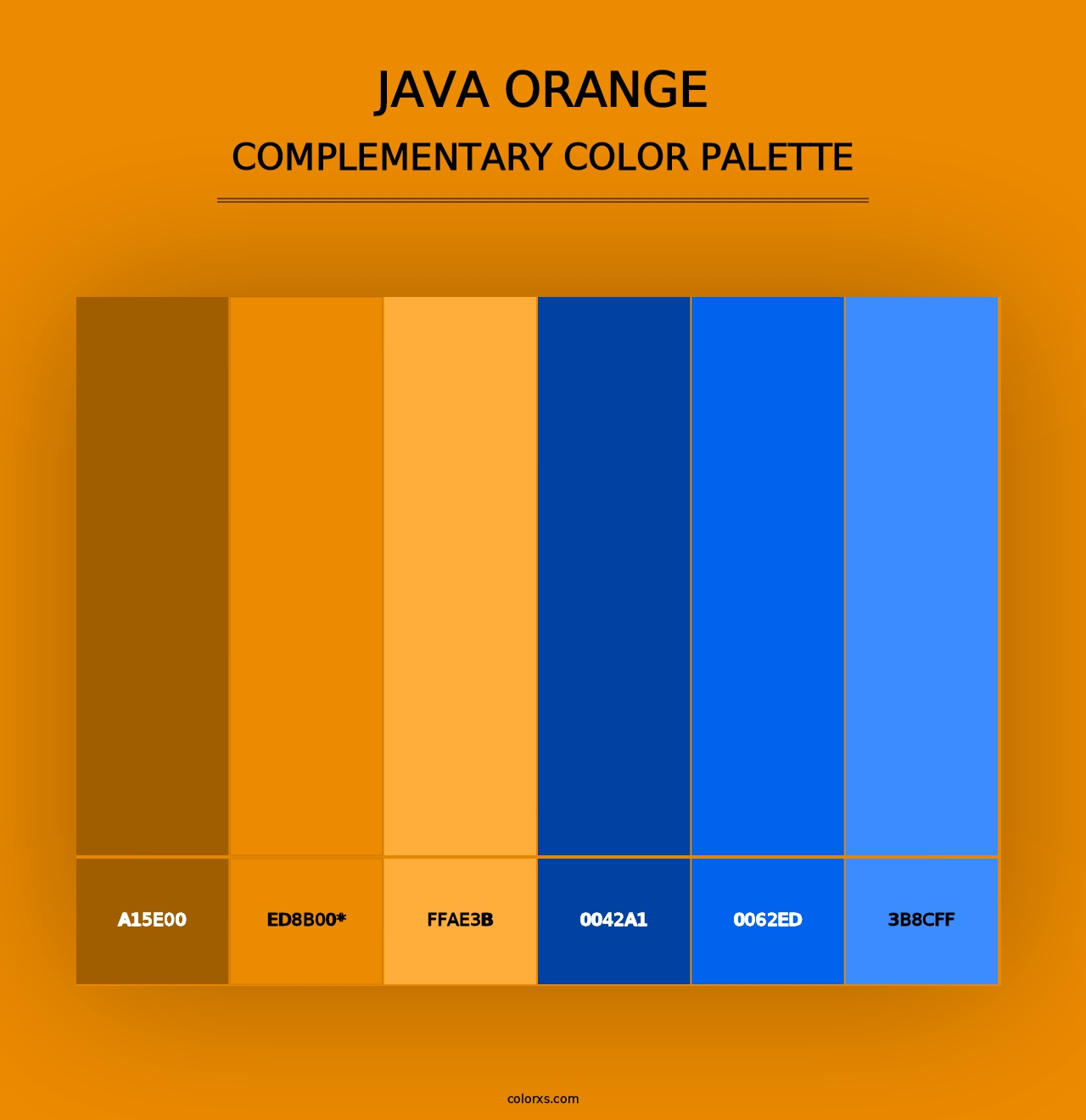 Java Orange - Complementary Color Palette