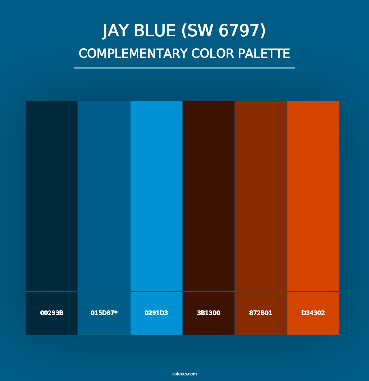 Jay Blue (SW 6797) - Complementary Color Palette