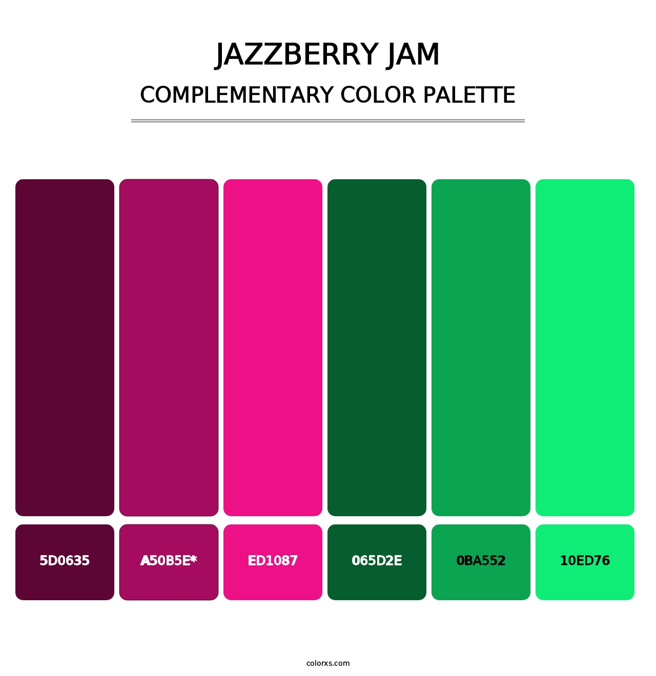 Jazzberry jam - Complementary Color Palette