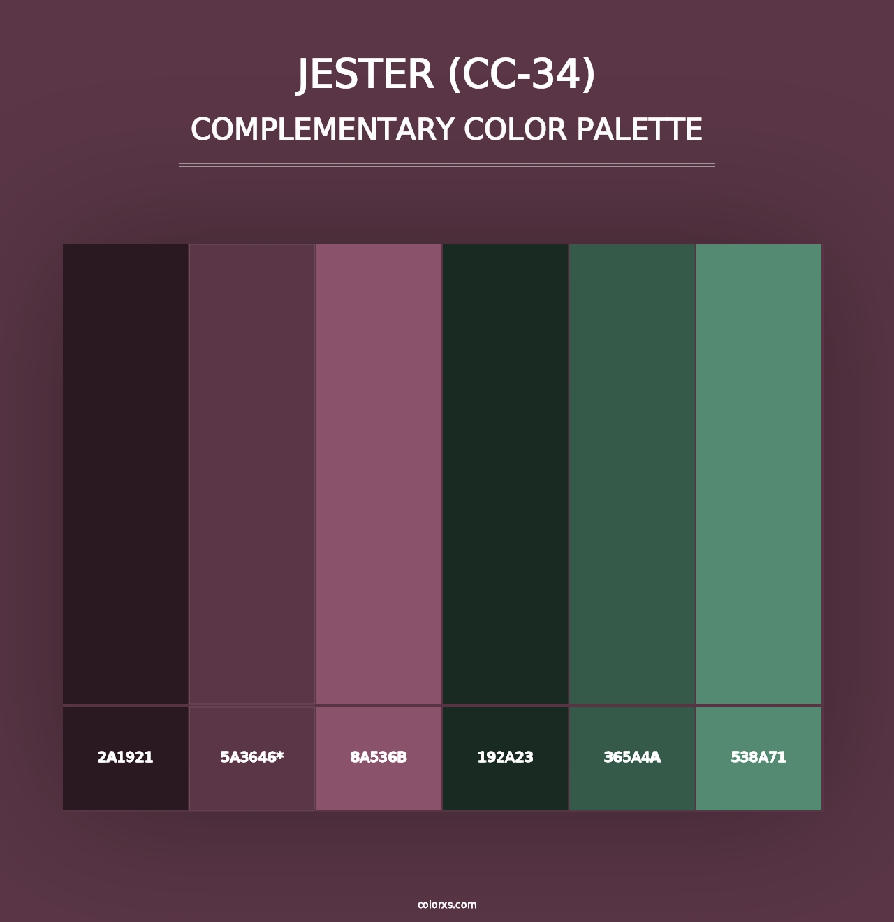 Jester (CC-34) - Complementary Color Palette