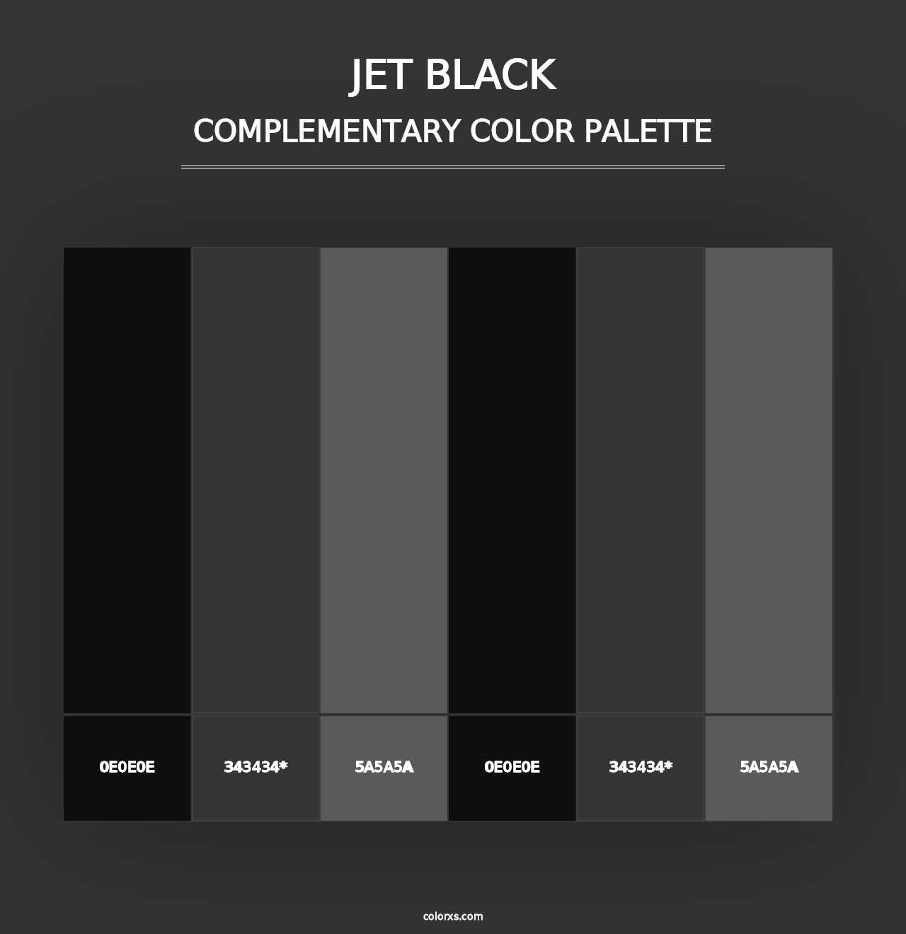 Jet Black - Complementary Color Palette