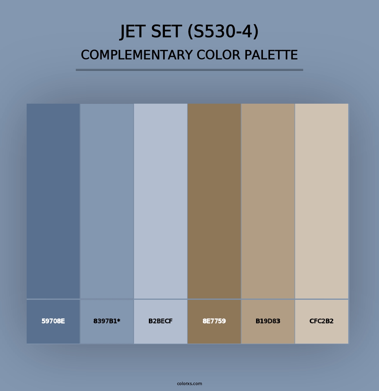 Jet Set (S530-4) - Complementary Color Palette