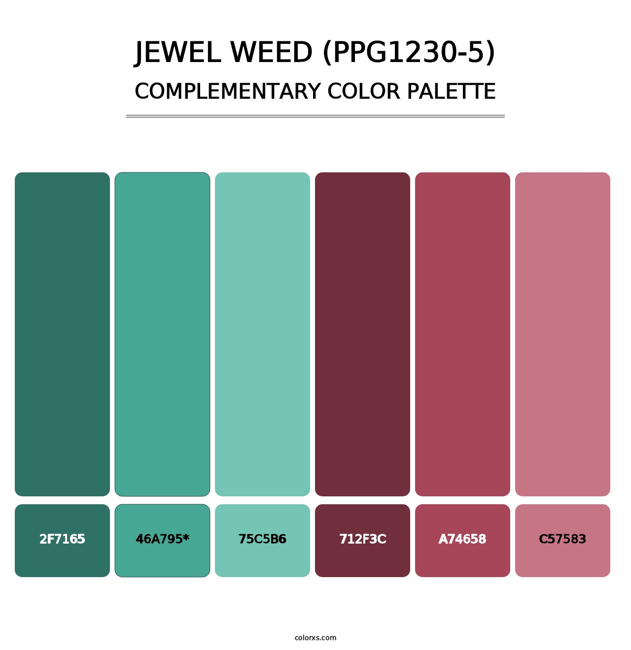 Jewel Weed (PPG1230-5) - Complementary Color Palette