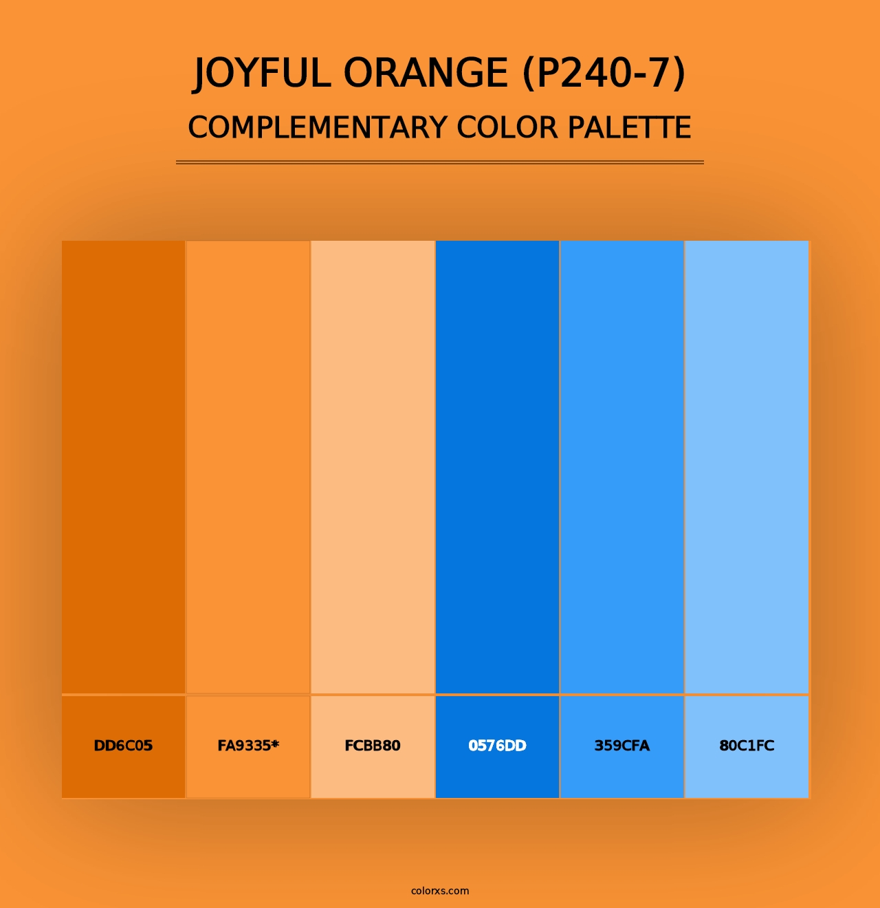 Joyful Orange (P240-7) - Complementary Color Palette