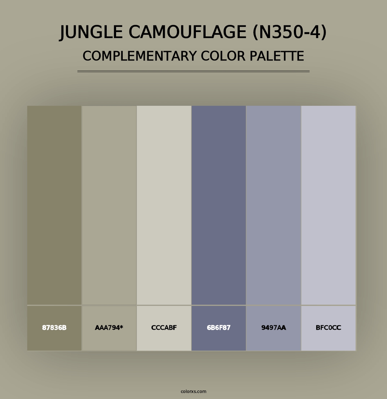 Jungle Camouflage (N350-4) - Complementary Color Palette