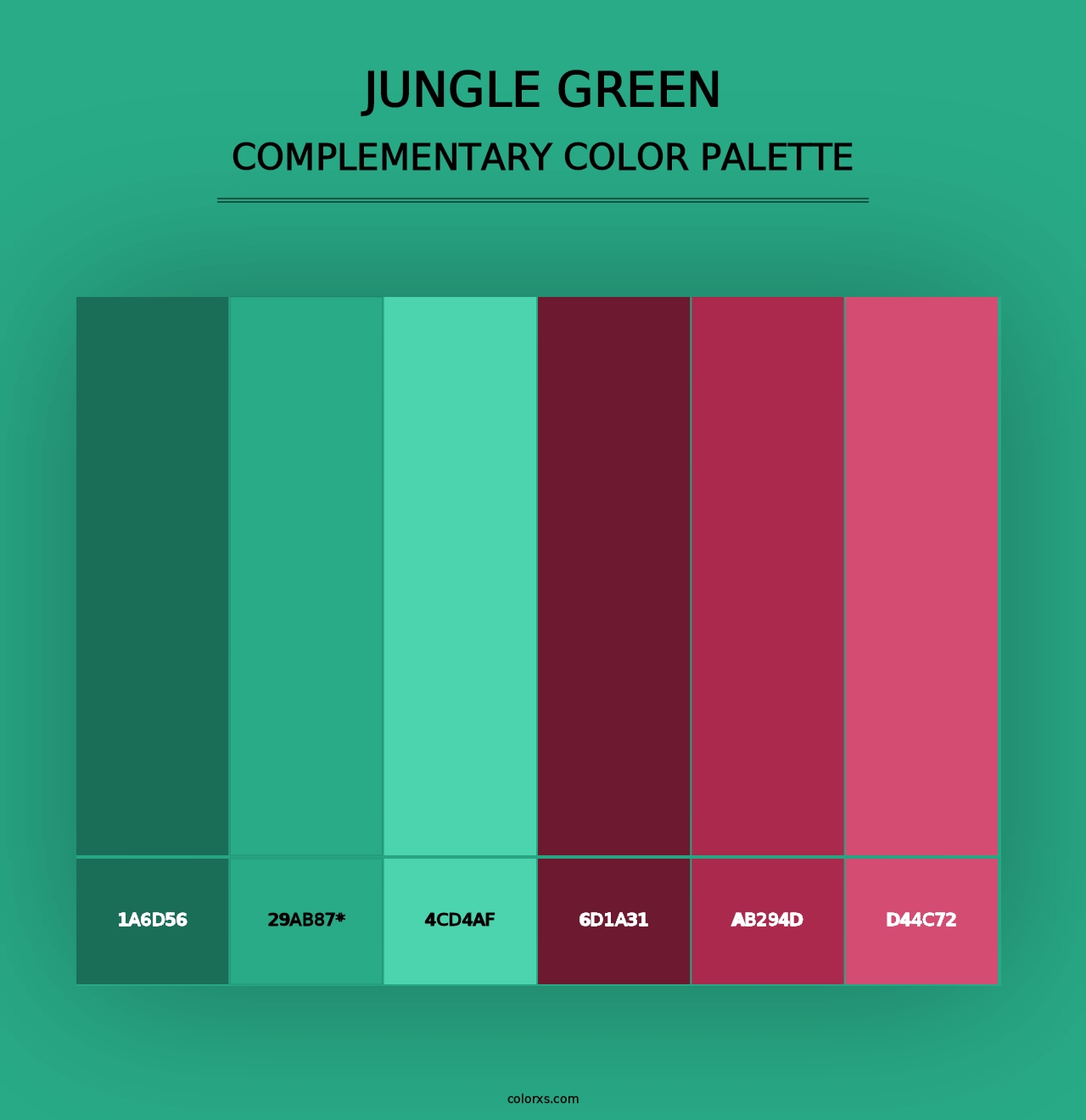 Jungle Green - Complementary Color Palette