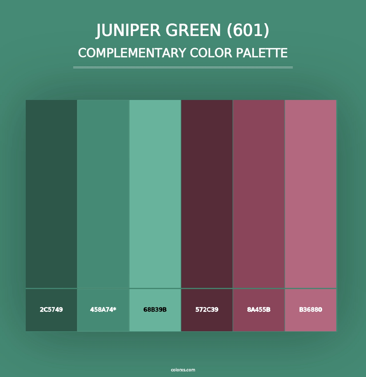 Juniper Green (601) - Complementary Color Palette