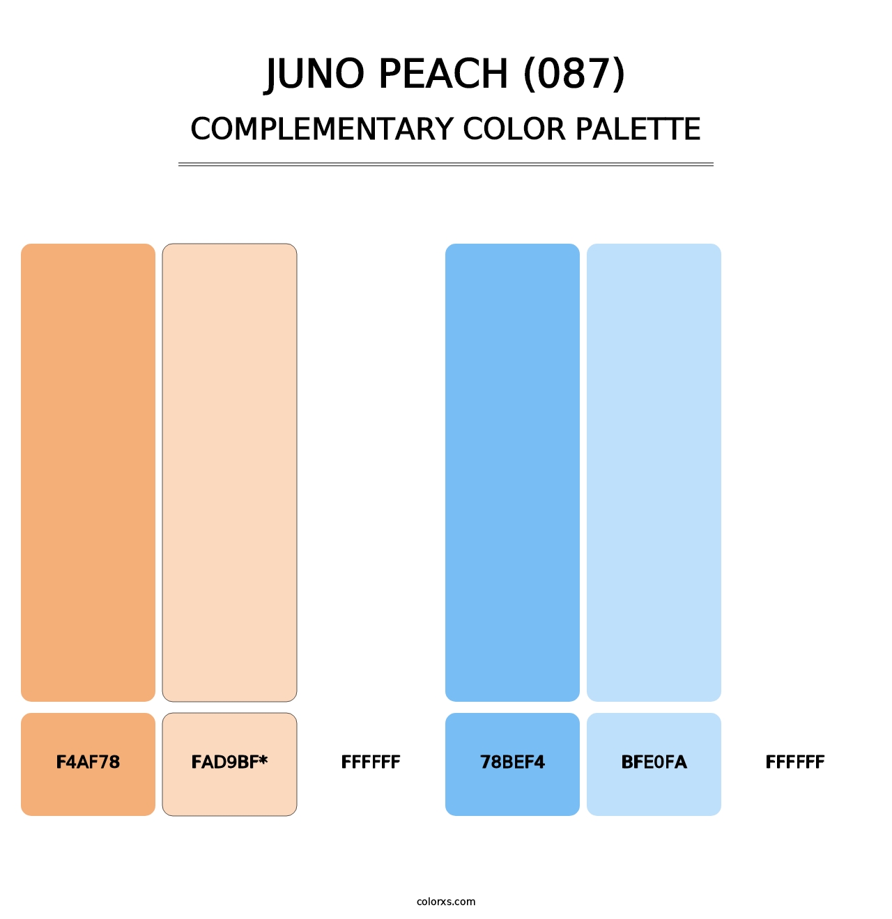 Juno Peach (087) - Complementary Color Palette