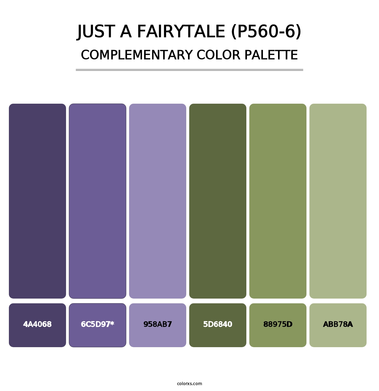 Just A Fairytale (P560-6) - Complementary Color Palette