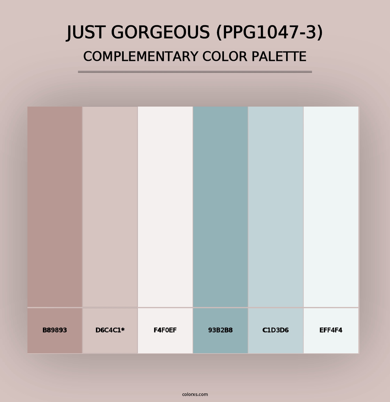 Just Gorgeous (PPG1047-3) - Complementary Color Palette