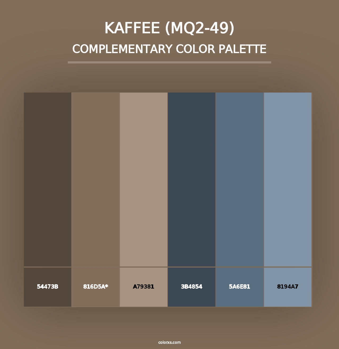 Kaffee (MQ2-49) - Complementary Color Palette