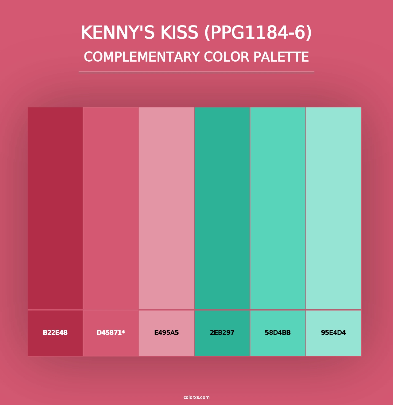 Kenny's Kiss (PPG1184-6) - Complementary Color Palette