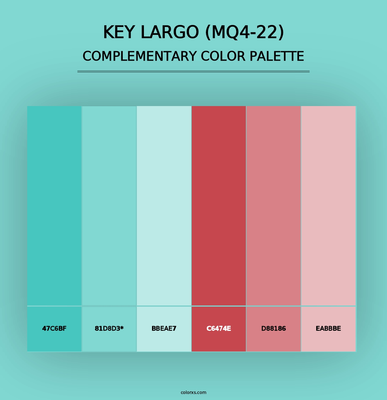 Key Largo (MQ4-22) - Complementary Color Palette