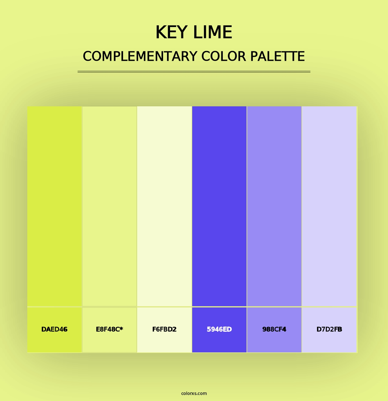 Key Lime - Complementary Color Palette