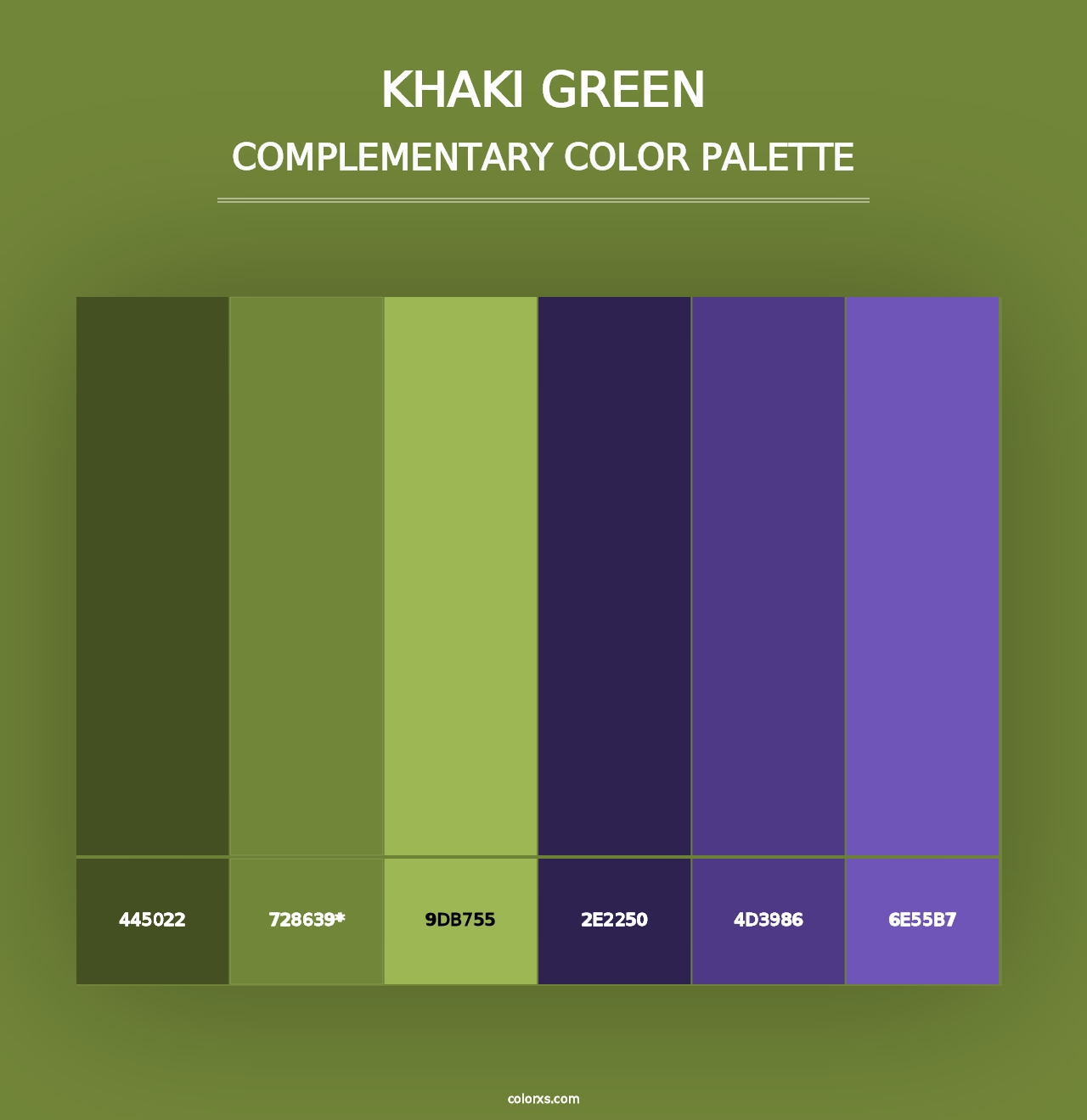 Khaki Green - Complementary Color Palette