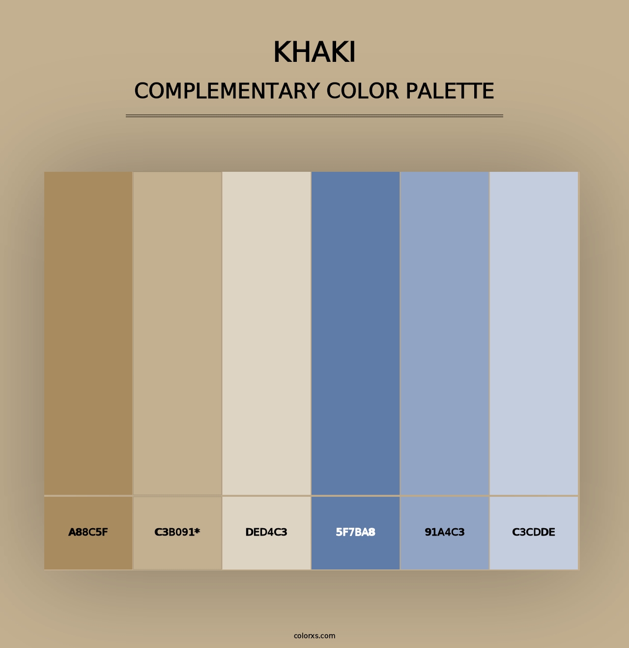 Khaki - Complementary Color Palette