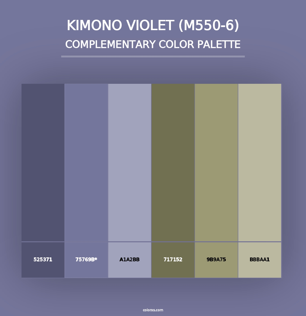 Kimono Violet (M550-6) - Complementary Color Palette